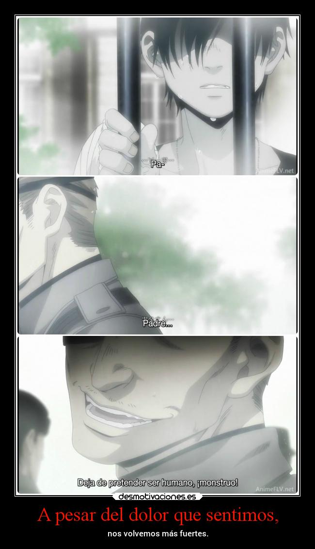 A pesar del dolor que sentimos, - nos volvemos más fuertes.