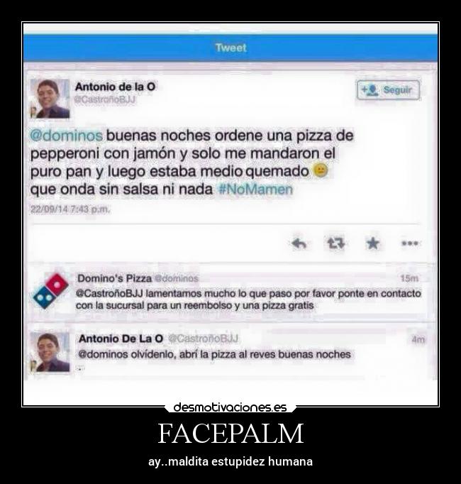 FACEPALM - ay..maldita estupidez humana
