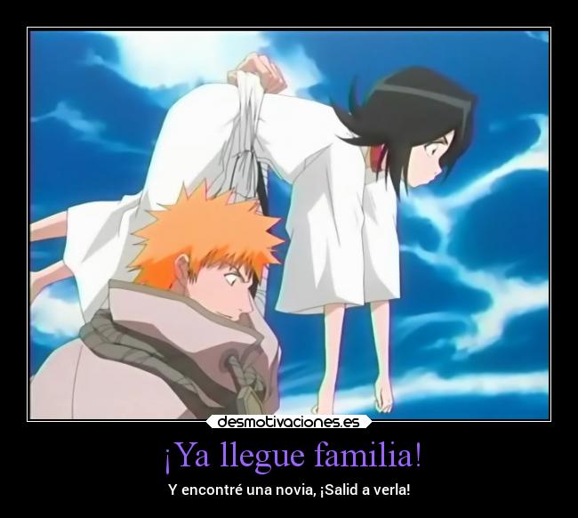 carteles familia anime amor familia bleach ichigo rukia encontrar sonar desmotivaciones