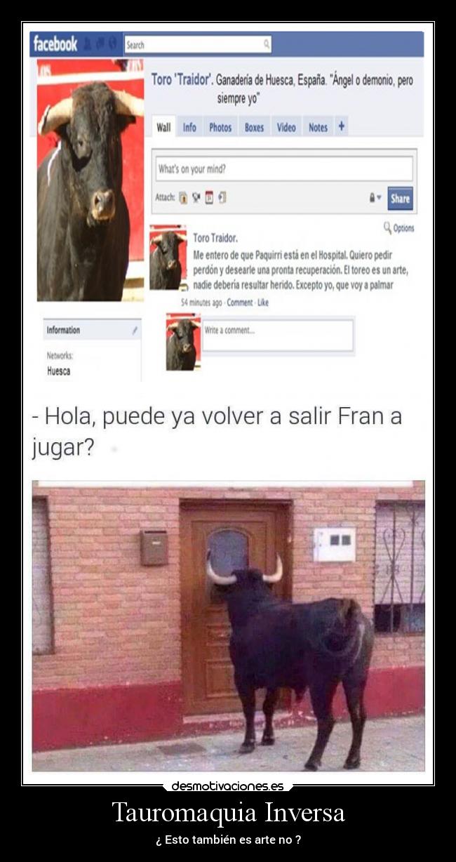 Tauromaquia Inversa - ¿ Esto también es arte no ?