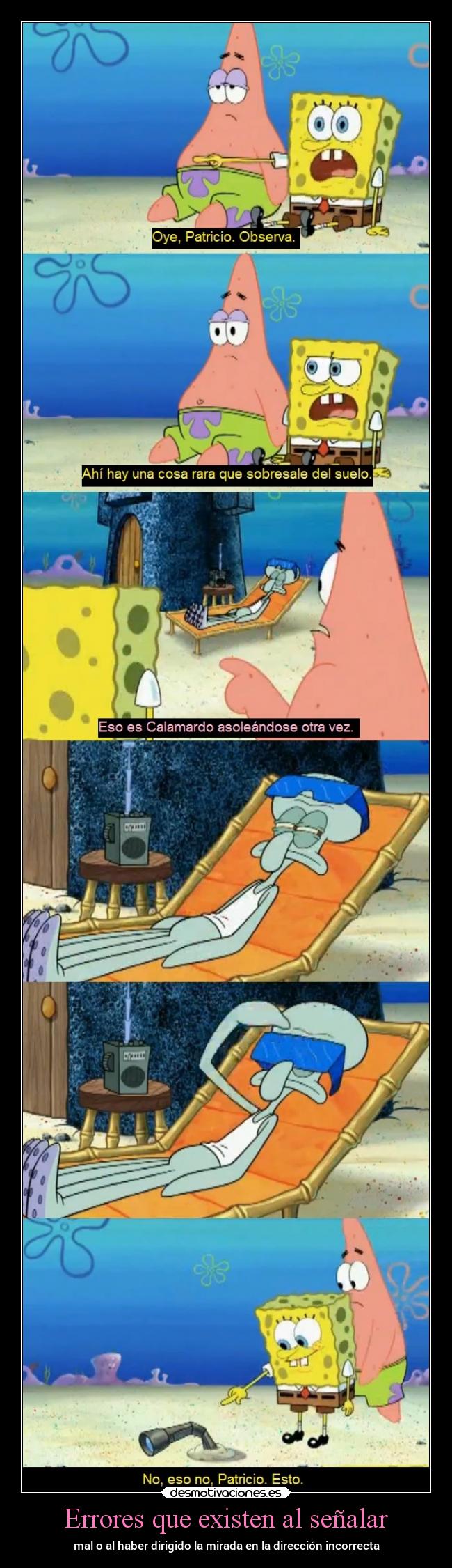 Errores que existen al señalar - mal o al haber dirigido la mirada en la dirección incorrecta