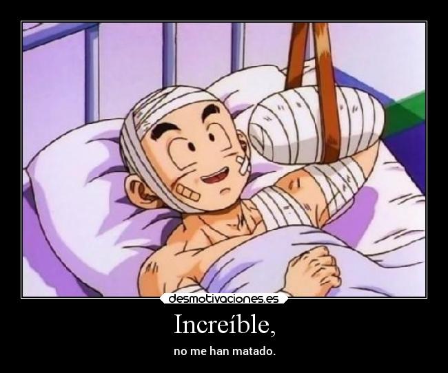 carteles humor desmofunny krilin dragonball sobrevivir elpatodelapiovendehierba desmotivaciones