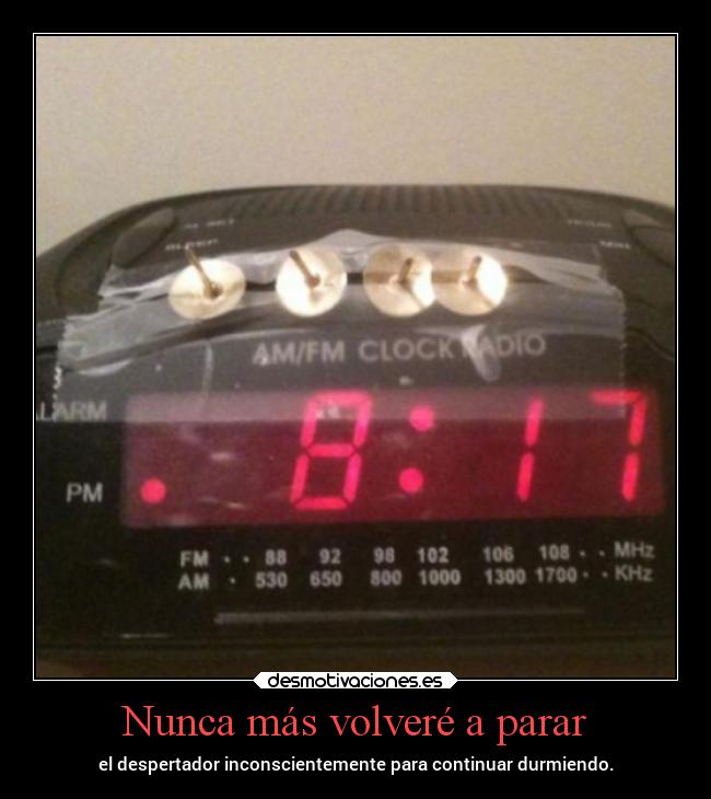 Nunca más volveré a parar -