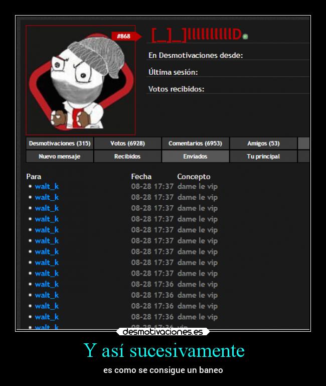 Y así sucesivamente -