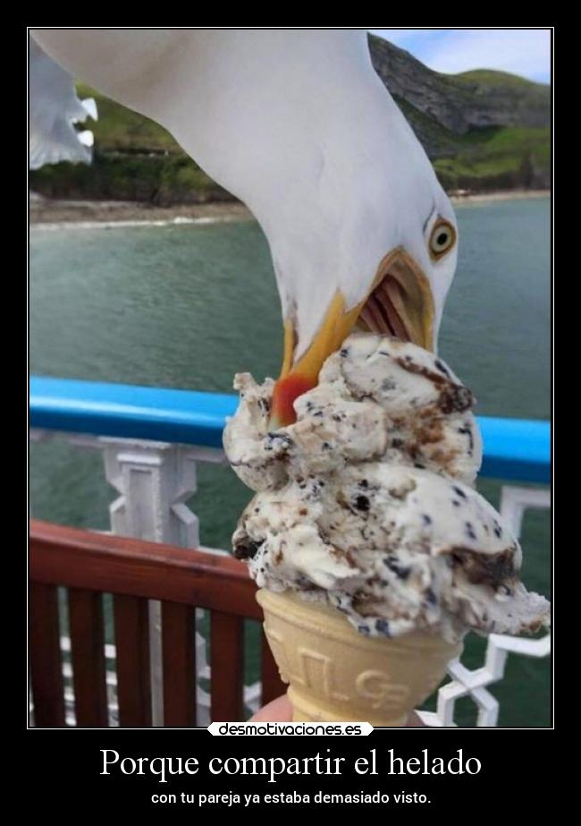 Porque compartir el helado -