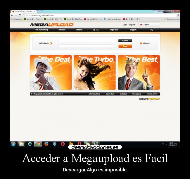 Acceder a Megaupload es Facil - Descargar Algo es imposible.