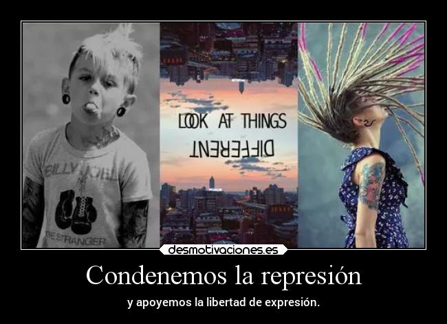 Condenemos la represión -