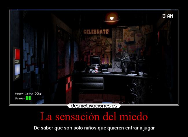 La sensación del miedo -