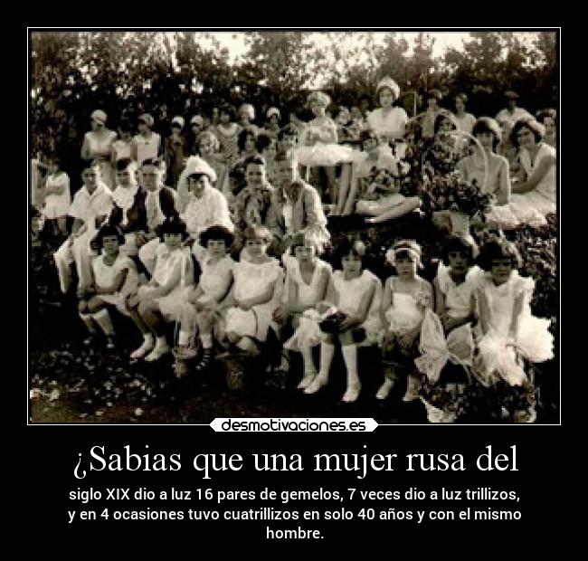 ¿Sabias que una mujer rusa del -