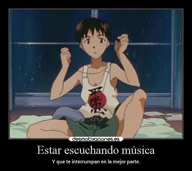 Estar escuchando música -