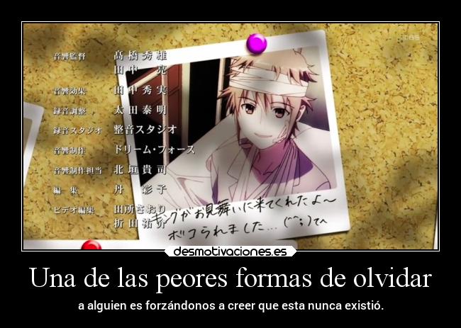 carteles olvidar abrazos alegria anime project kproject ending desmotivaciones