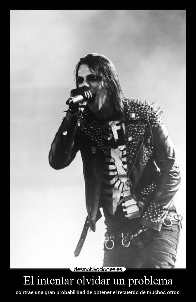 El intentar olvidar un problema - contrae una gran probabilidad de obtener el recuerdo de muchos otros.