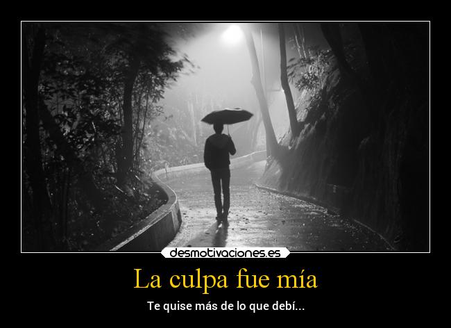La culpa fue mía - Te quise más de lo que debí...