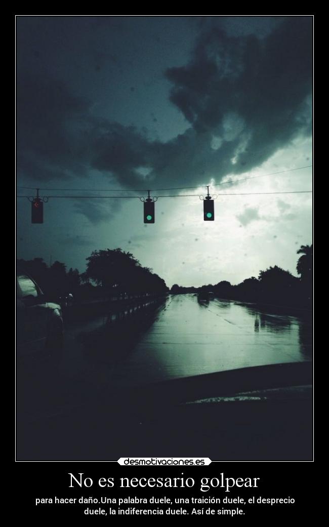 No es necesario golpear - 