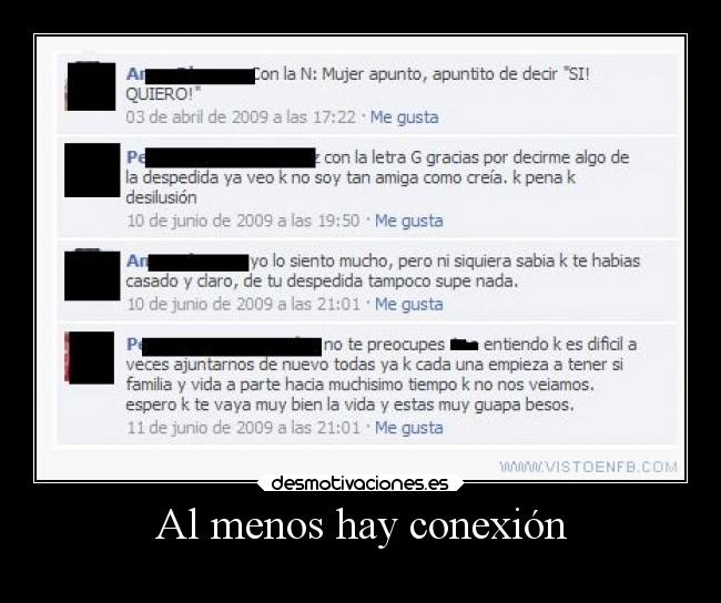 Al menos hay conexión -