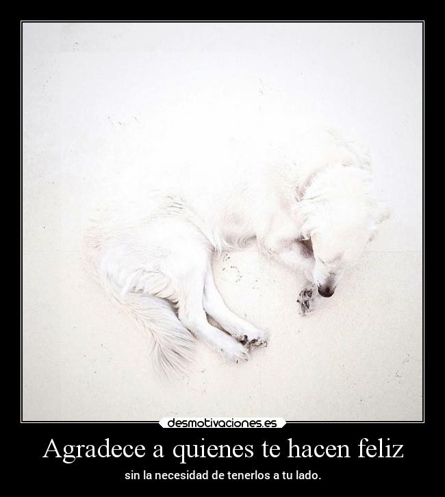 Agradece a quienes te hacen feliz - 