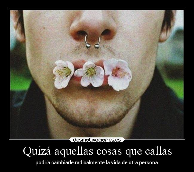 Quizá aquellas cosas que callas -