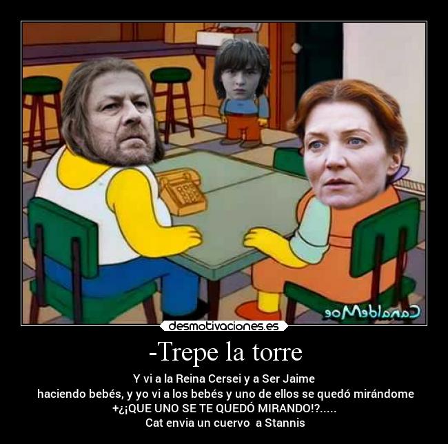 carteles simpsons bran ned catelyn cersei jaime desmotivaciones