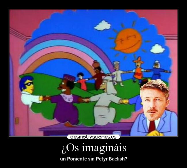 carteles simpsons petyr baelish menique juego tronos desmotivaciones