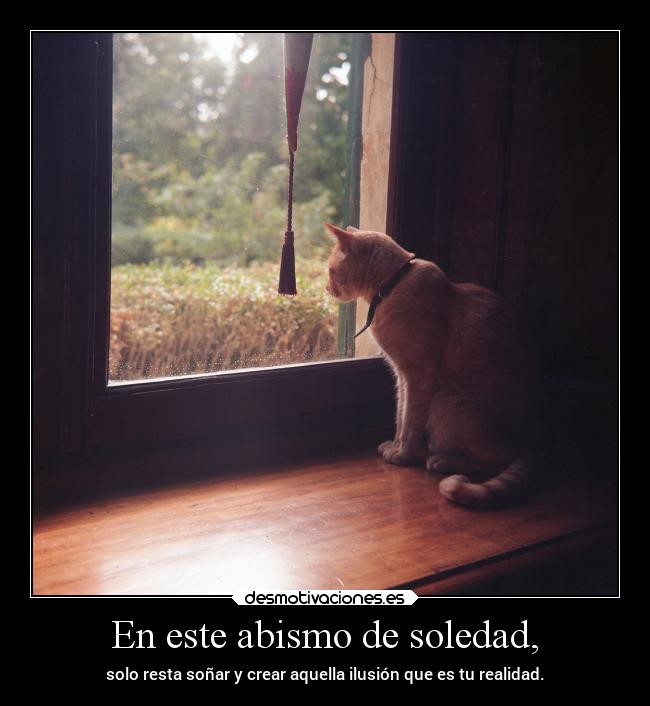 En este abismo de soledad, -