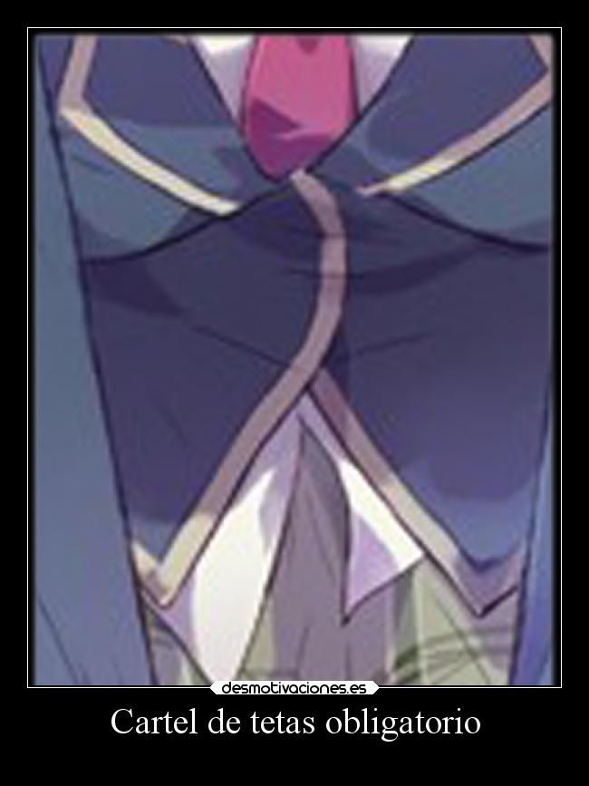 Cartel de tetas obligatorio -