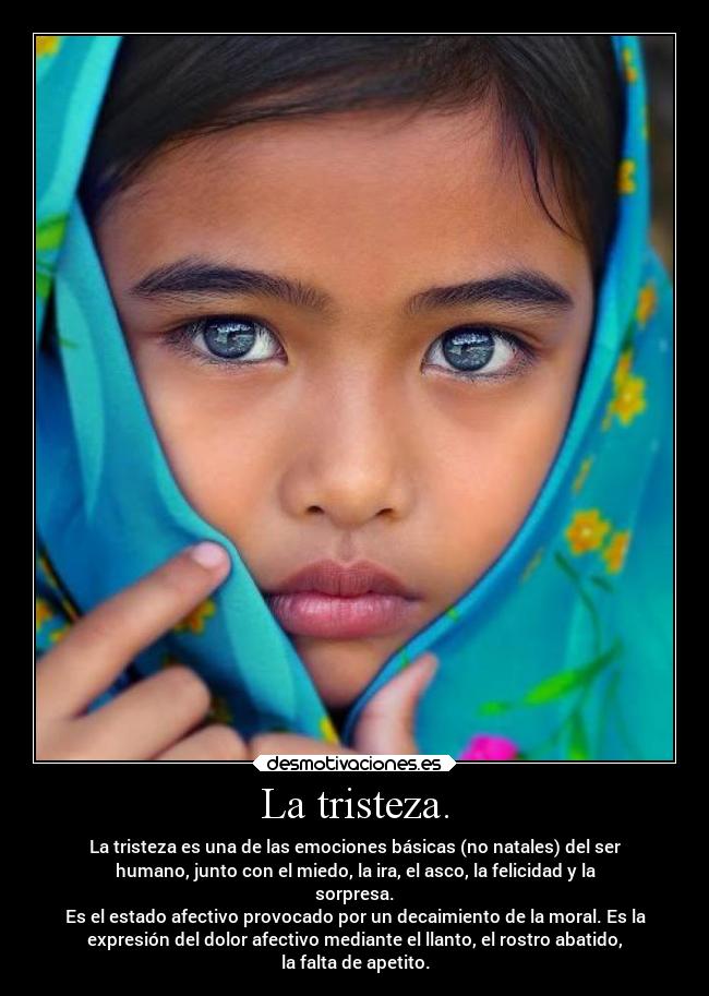 La tristeza. -