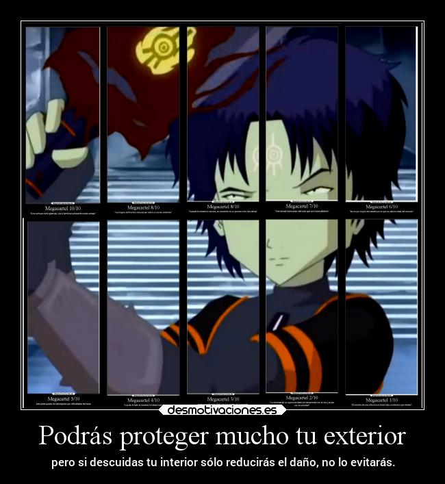 Podrás proteger mucho tu exterior - pero si descuidas tu interior sólo reducirás el daño, no lo evitarás.