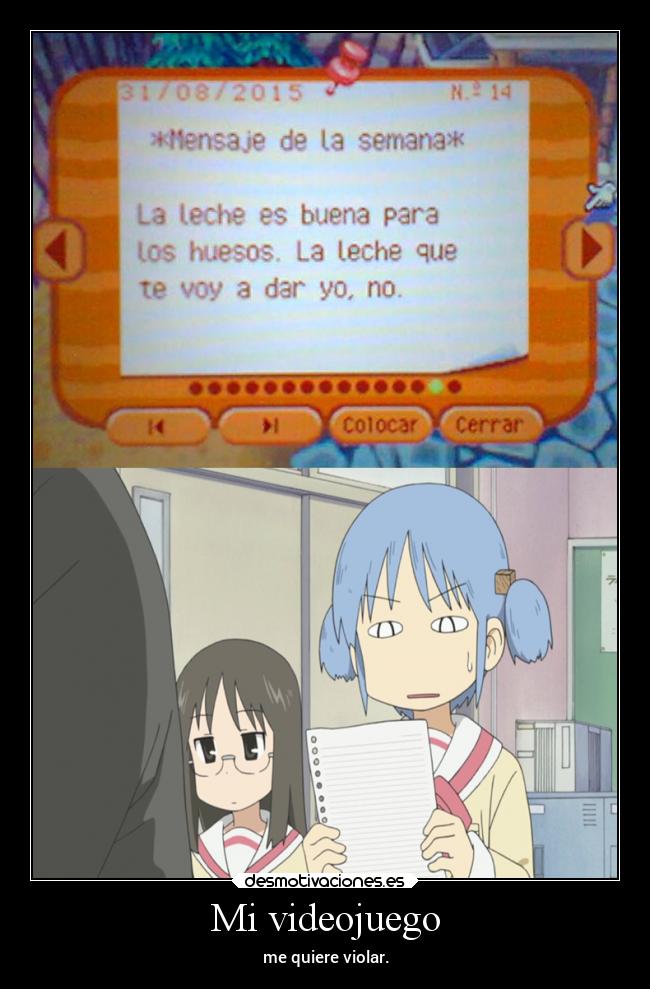 Mi videojuego - me quiere violar.