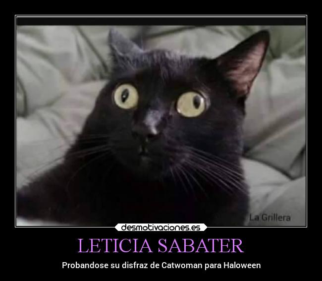 LETICIA SABATER - Probandose su disfraz de Catwoman para Haloween