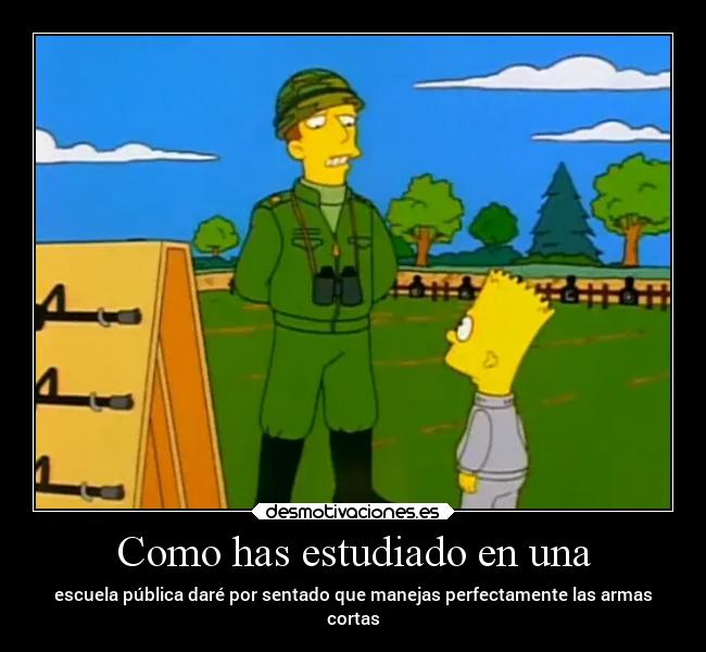 Como has estudiado en una -