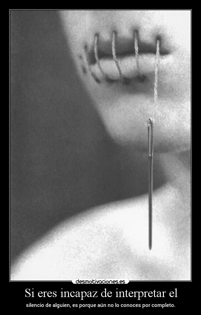 Si eres incapaz de interpretar el -