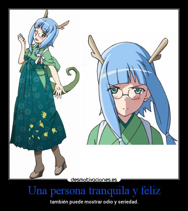 Una persona tranquila y feliz - 