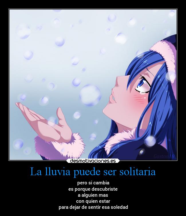 La lluvia puede ser solitaria - 