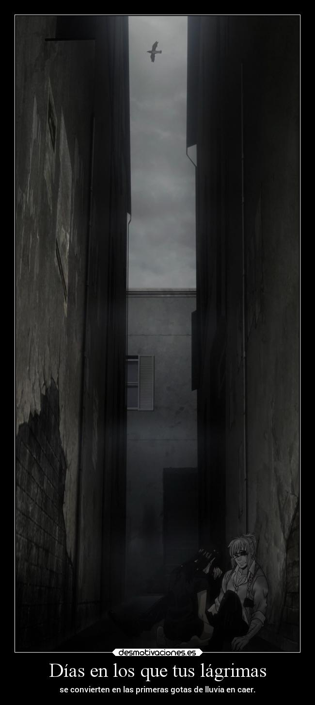 carteles anime vida mundo amor pasado miedo raptorhunters harukaze manga gangsta erosekai alex futuro lluvia desmotivaciones