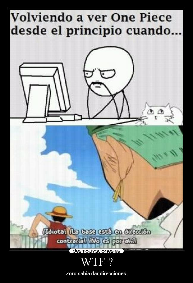WTF ? - Zoro sabia dar direcciones.