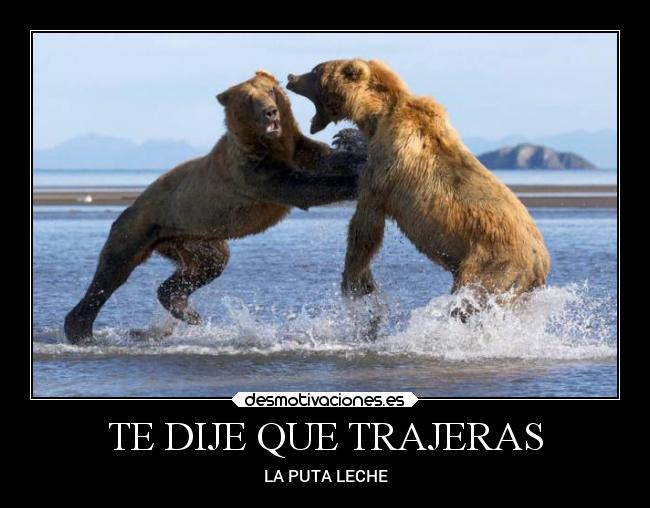 TE DIJE QUE TRAJERAS - LA PUTA LECHE