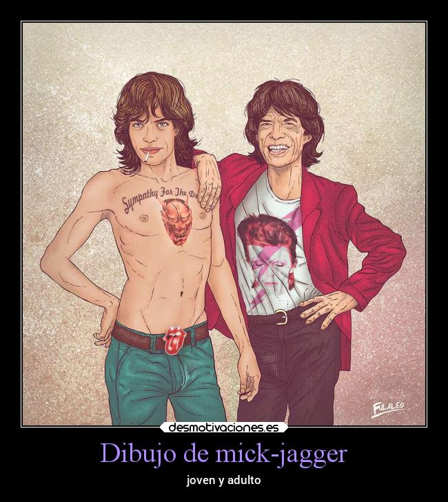 carteles arte mick jagger dibujo famosos joven adulto desmotivaciones