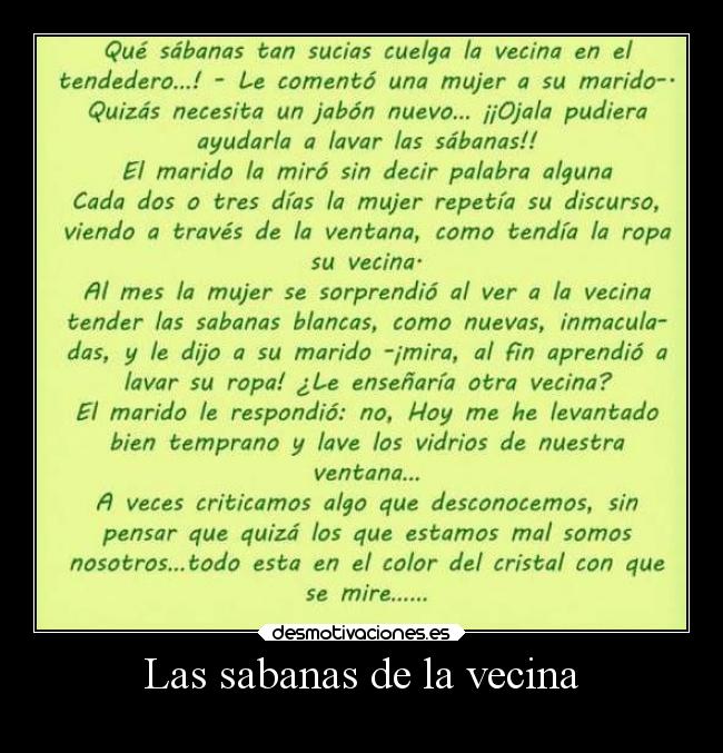 Las sabanas de la vecina - 