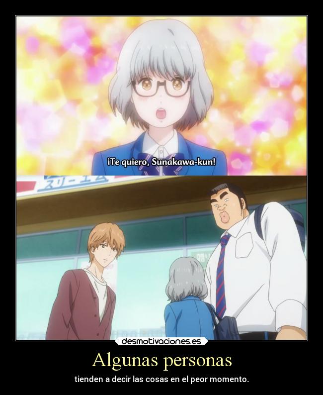 carteles caracter amor anime oremonogatari takeo declarar verguenza personas amar desmotivaciones