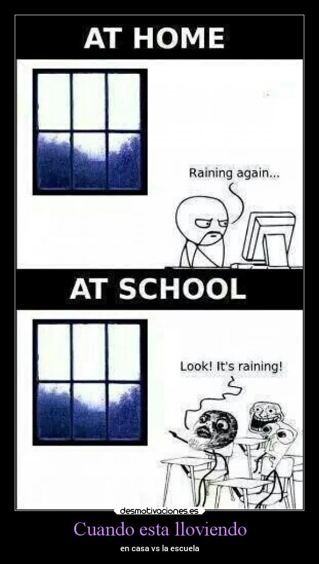 Cuando esta lloviendo -