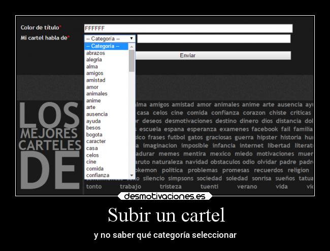 Subir un cartel - 