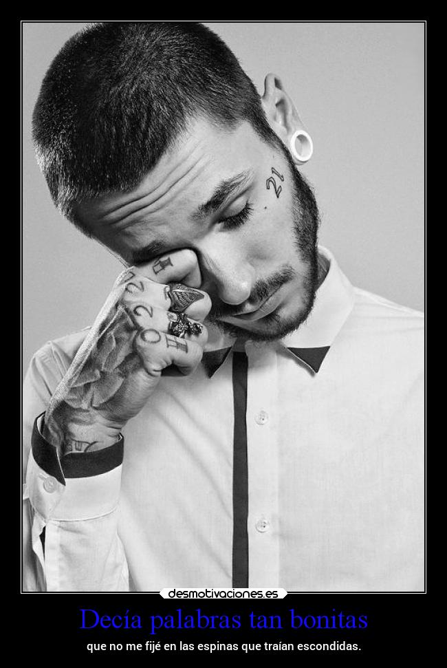 Decía palabras tan bonitas - que no me fijé en las espinas que traían escondidas.