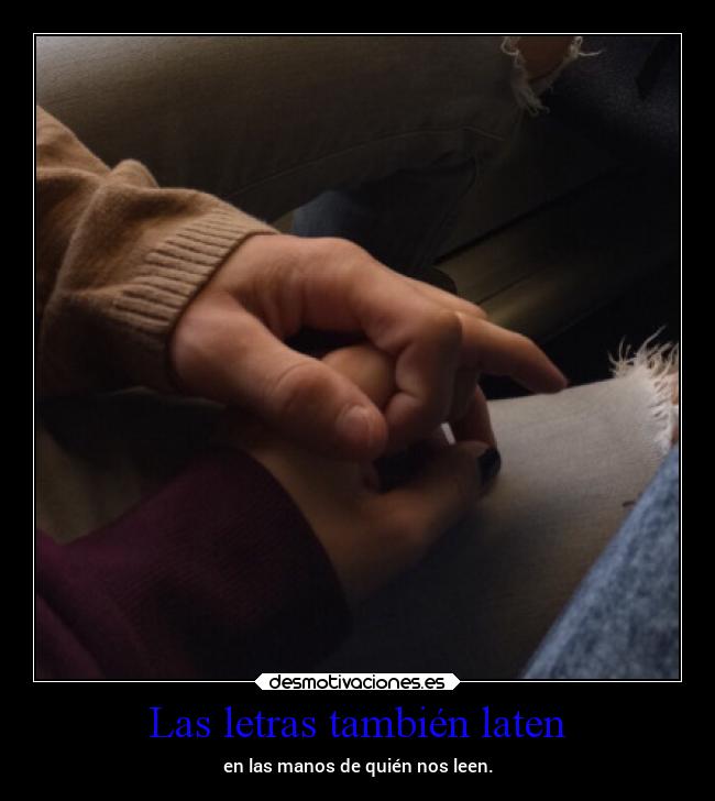 Las letras también laten -