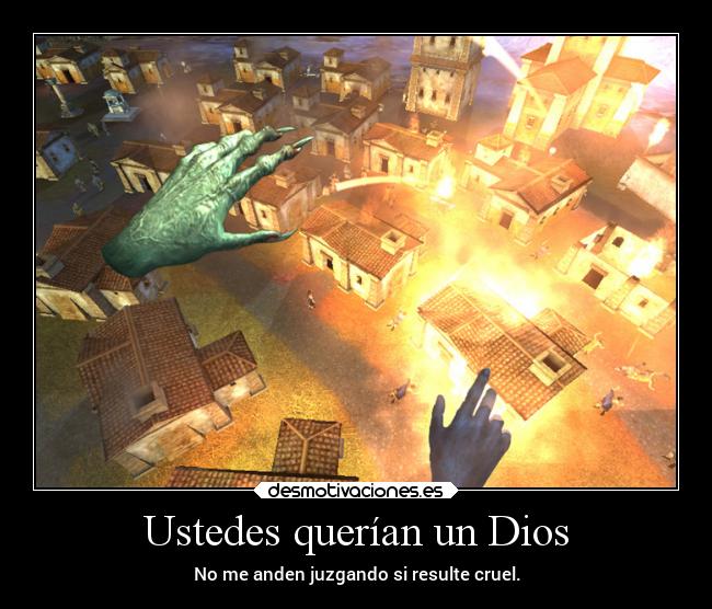 carteles dios humor dios videojuegos black and white malvado desmotivaciones