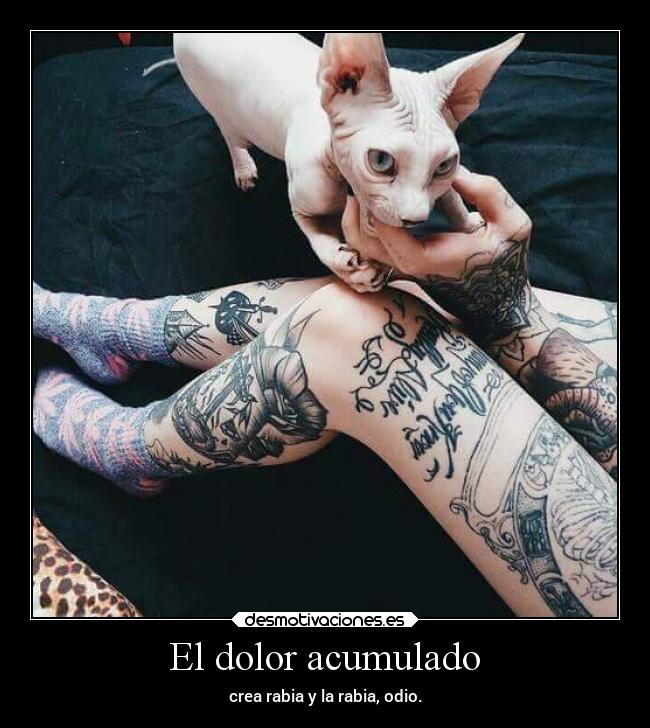 El dolor acumulado - crea rabia y la rabia, odio.