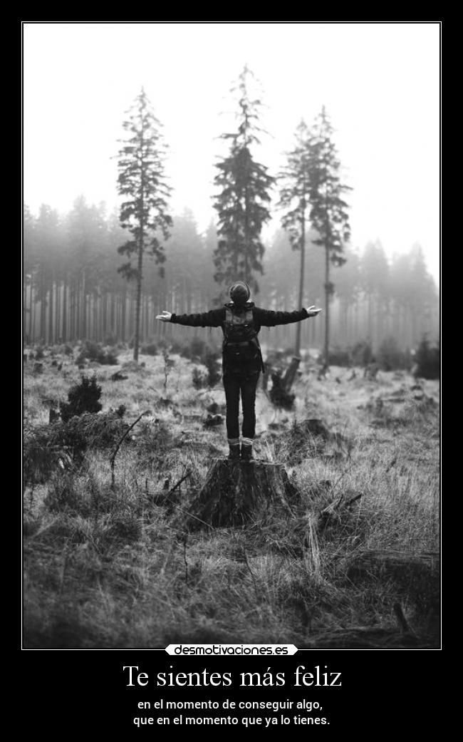 Te sientes más feliz -