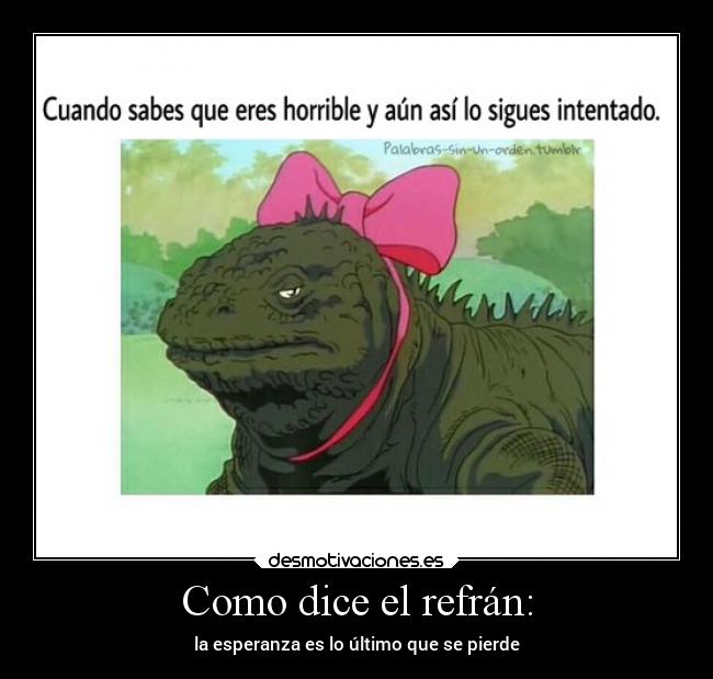 Como dice el refrán: - 