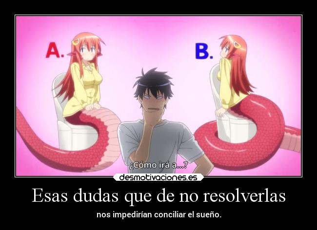 carteles humor anime raptorhunters harukaze manga erosekai monstermusume monster musume lamia miia desmotivaciones