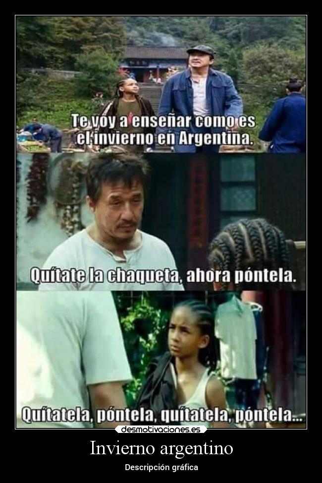 Invierno argentino - Descripción gráfica