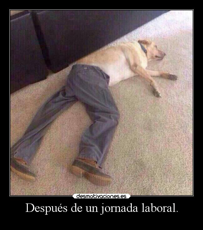 Después de un jornada laboral. -